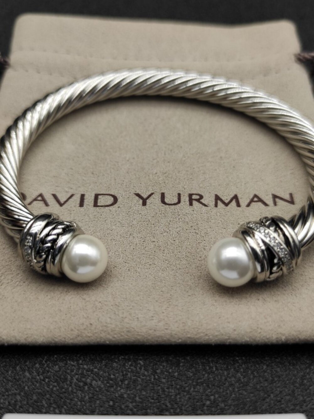 David Yurman 7mm rotating pearl bracelet